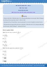 Đề thi giữa kì 2 Toán 8 - Đề số 4 - Kết nối tri thức